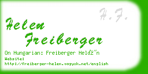 helen freiberger business card